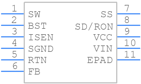 LM5010ASD - Texas Instruments - PCB symbol