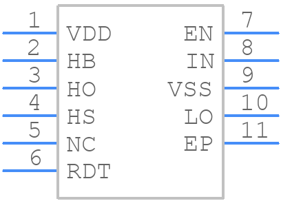 LM5105SD - Texas Instruments - PCB symbol