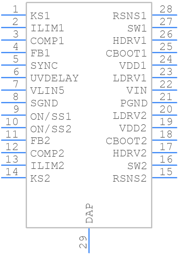 LM5642MH - Texas Instruments - PCB symbol