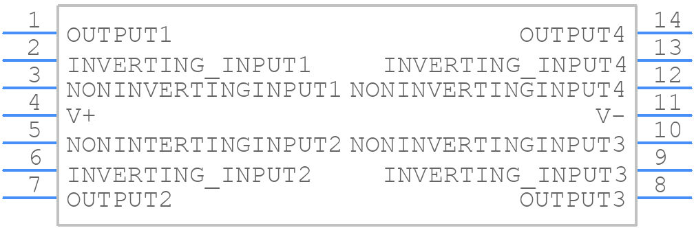 LMC6484IN - Texas Instruments - PCB symbol