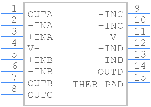 LMH6722SD - Texas Instruments - PCB symbol