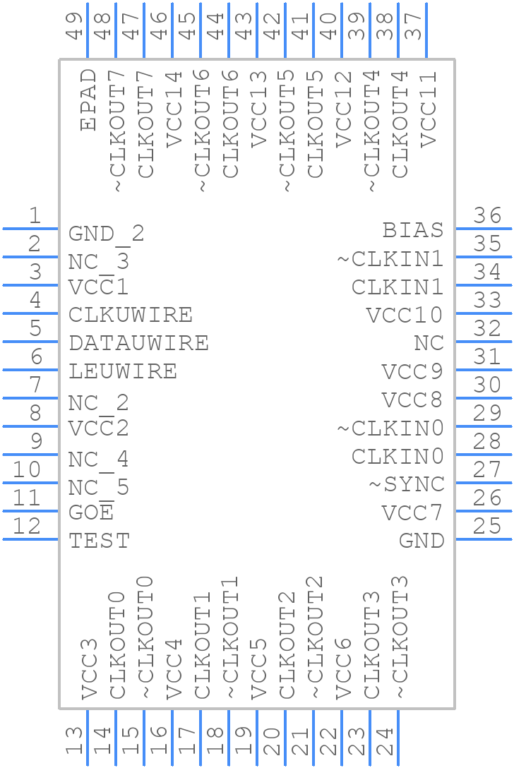 LMK01010ISQ - Texas Instruments - PCB symbol