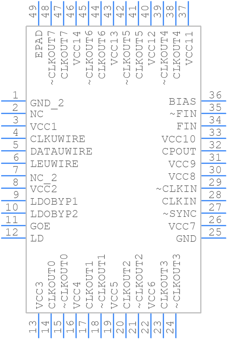 LMK02000ISQ - Texas Instruments - PCB symbol