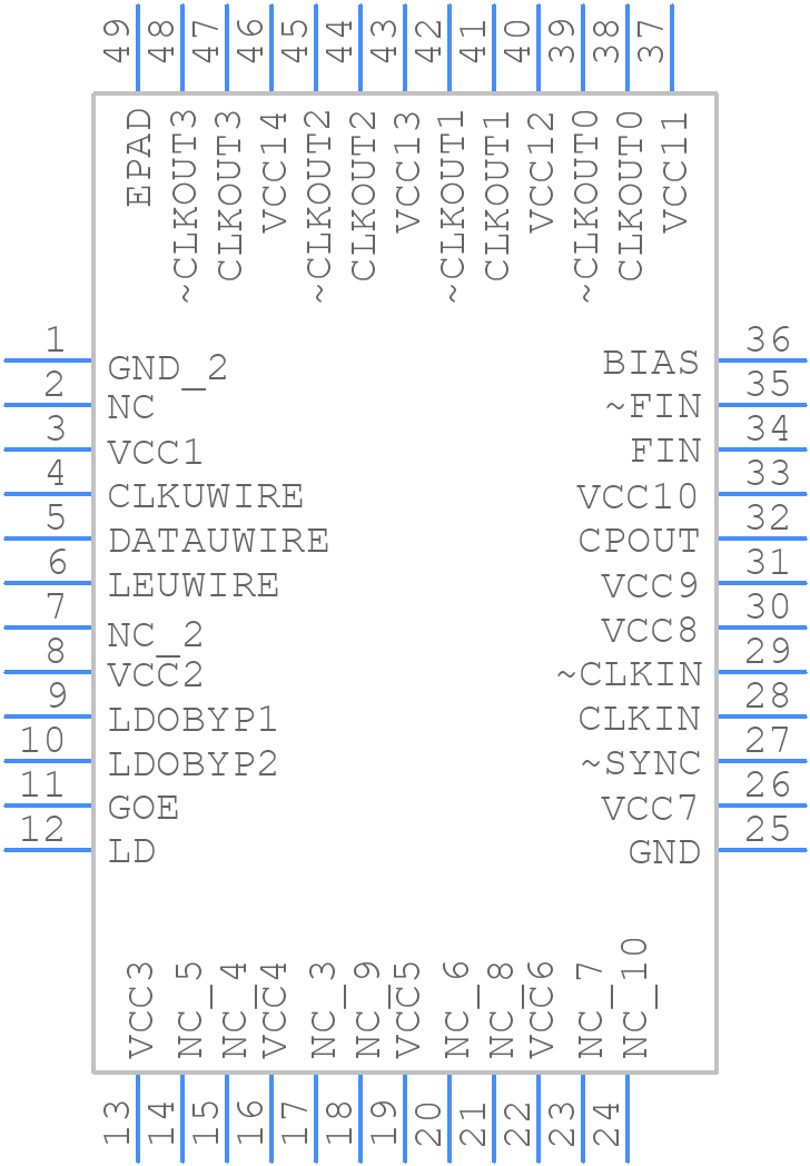 LMK02002ISQ - Texas Instruments - PCB symbol