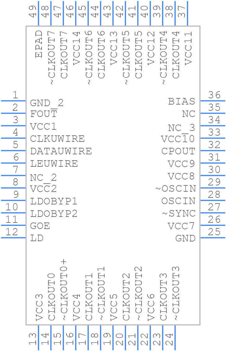 LMK03000ISQ - Texas Instruments - PCB symbol