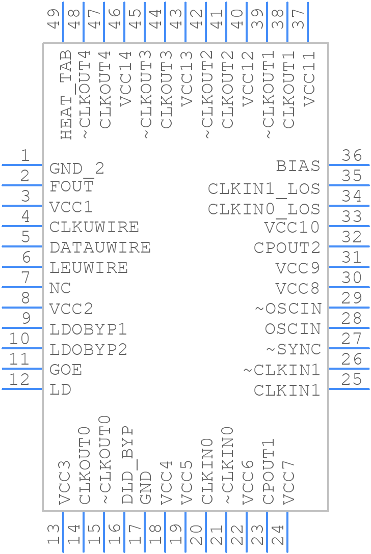 LMK04011BISQE - Texas Instruments - PCB symbol