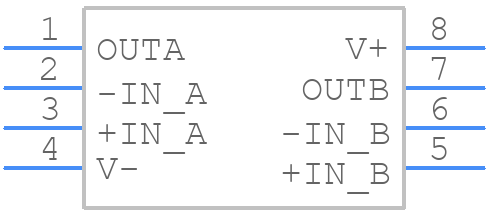 LMV822M - Texas Instruments - PCB symbol