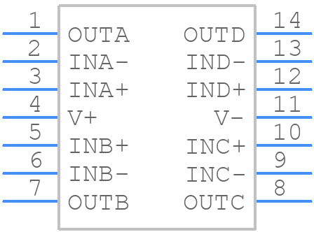 LMV854MT - Texas Instruments - PCB symbol