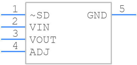LP3875EMP-ADJ - Texas Instruments - PCB symbol