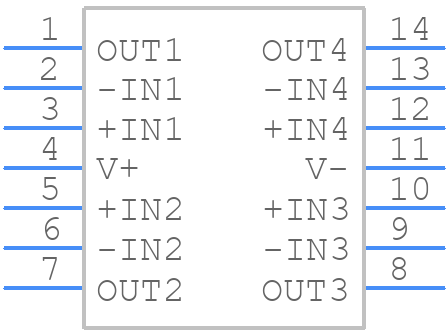 LPC660AIM - Texas Instruments - PCB symbol