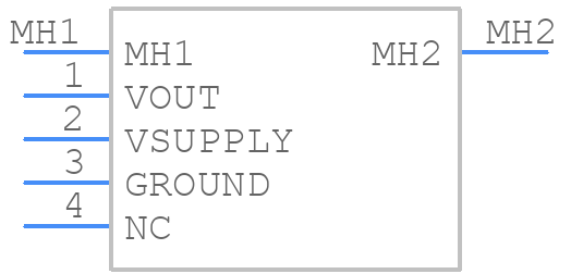 HAFBLF0200C4AX3 - Honeywell - PCB symbol