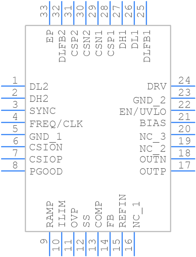 MAX15158ZATJ+T - Analog Devices - PCB symbol