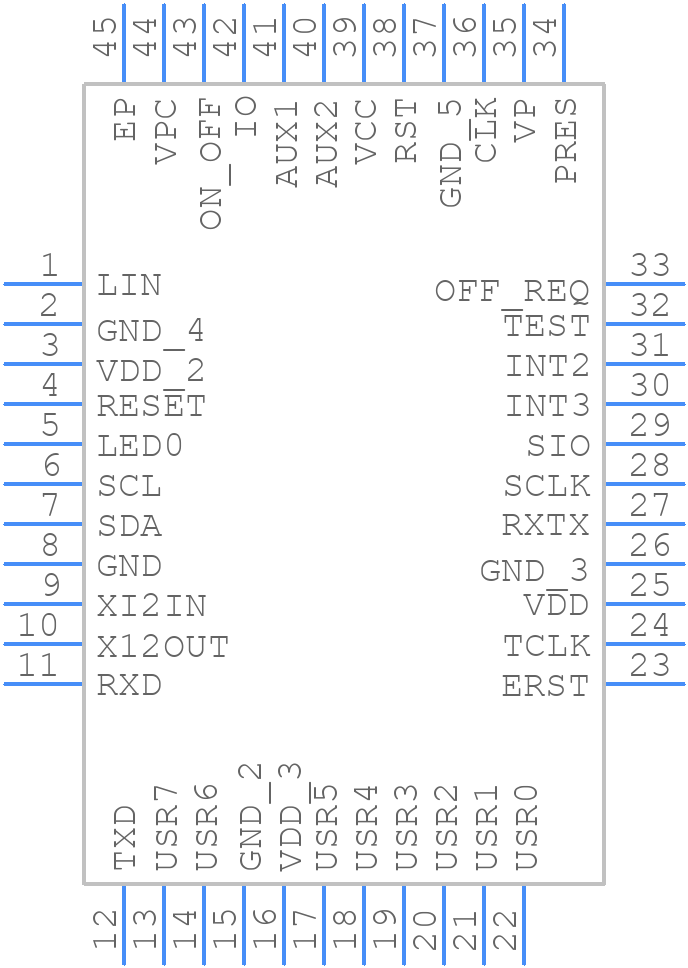 73S1210F-44IM/F - Analog Devices - PCB symbol