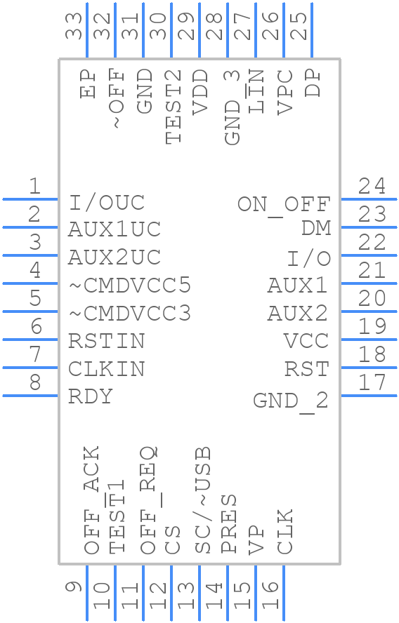 73S8009CN-32IMR/F1 - Analog Devices - PCB symbol