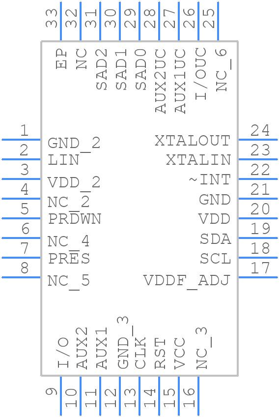 73S8010C-IM/F2 - Analog Devices - PCB symbol