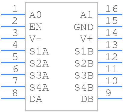 DG409MY/PR-T - Analog Devices - PCB symbol