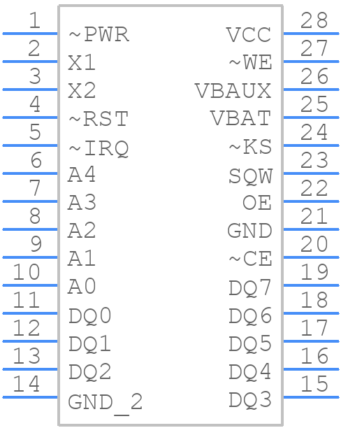 DS1501WZ+ - Analog Devices - PCB symbol