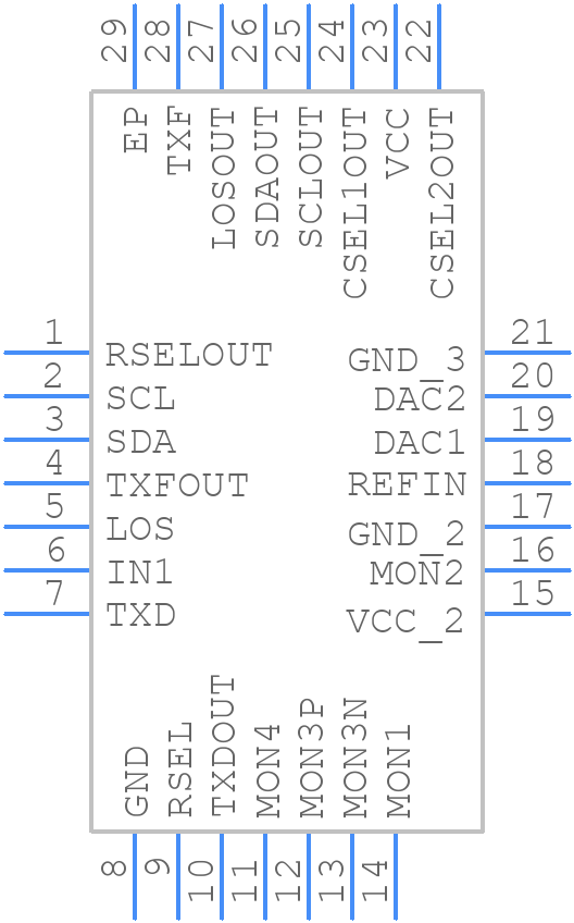 DS1878T+ - Analog Devices - PCB symbol