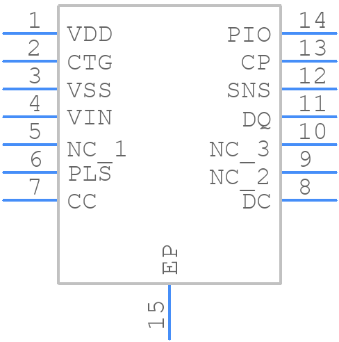 DS2784G+ - Analog Devices - PCB symbol