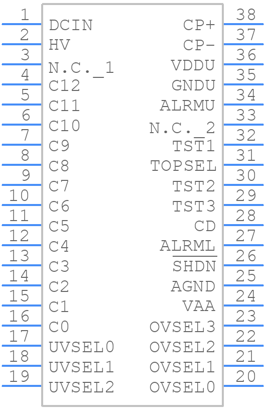 MAX11081GUU+ - Analog Devices - PCB symbol