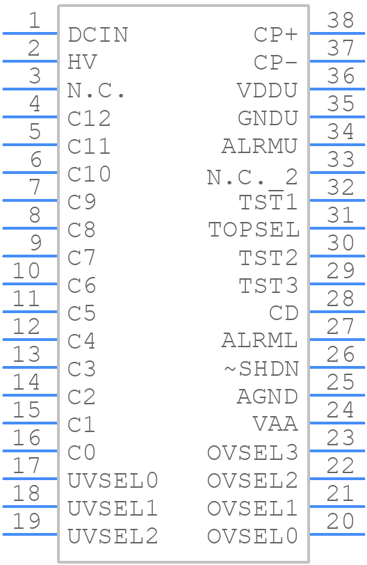 MAX11081GUU+T - Analog Devices - PCB symbol