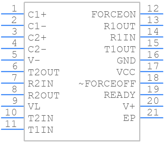 MAX13235EETP - Analog Devices - PCB symbol