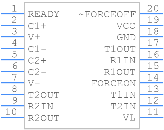 MAX13235EEUP-T - Analog Devices - PCB symbol