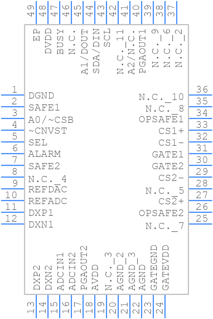 MAX1385BETM+ - Analog Devices - PCB symbol
