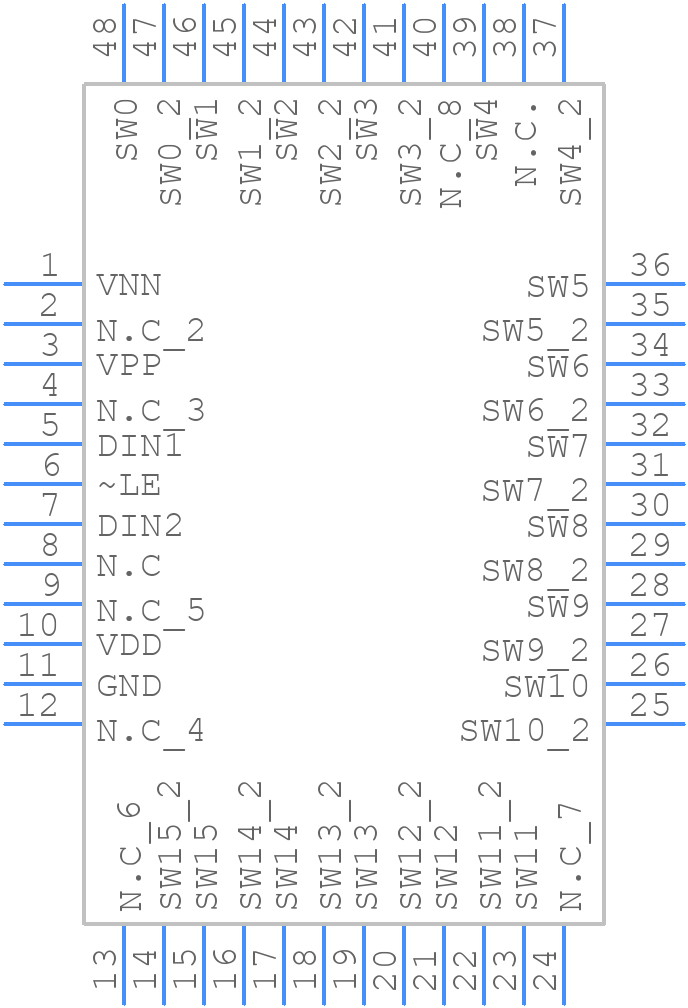 MAX14805CCM+ - Analog Devices - PCB symbol