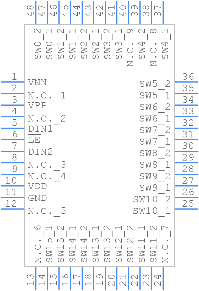 MAX14806CCM+ - Analog Devices - PCB symbol