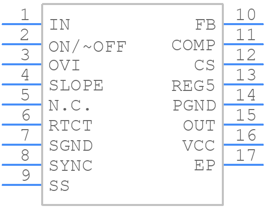 MAX15005AAUE/V+T - Analog Devices - PCB symbol