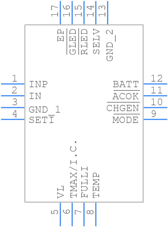 MAX1501ETE/V+ - Analog Devices - PCB symbol