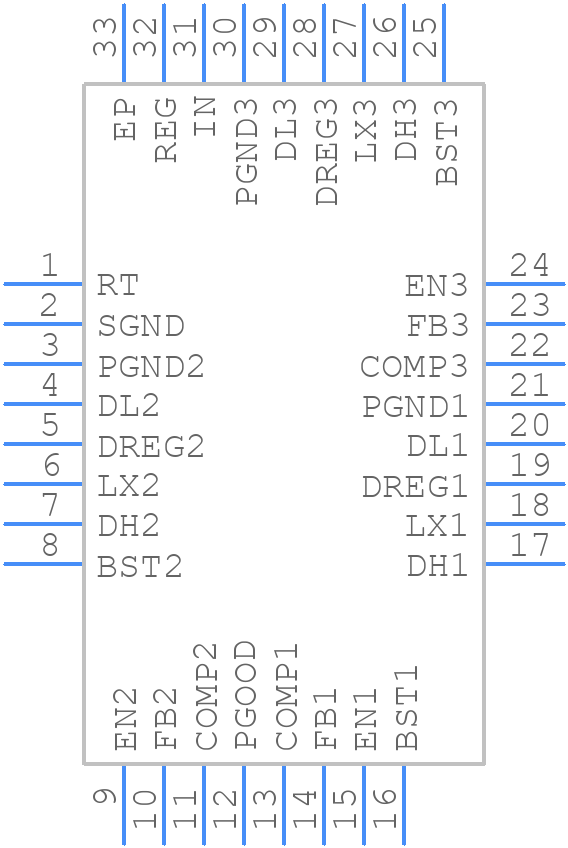 MAX15049ETJ+T - Analog Devices - PCB symbol