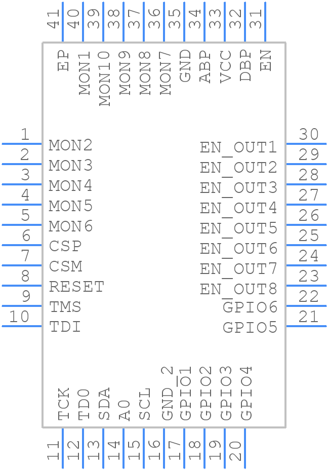 MAX16066ETL+ - Analog Devices - PCB symbol