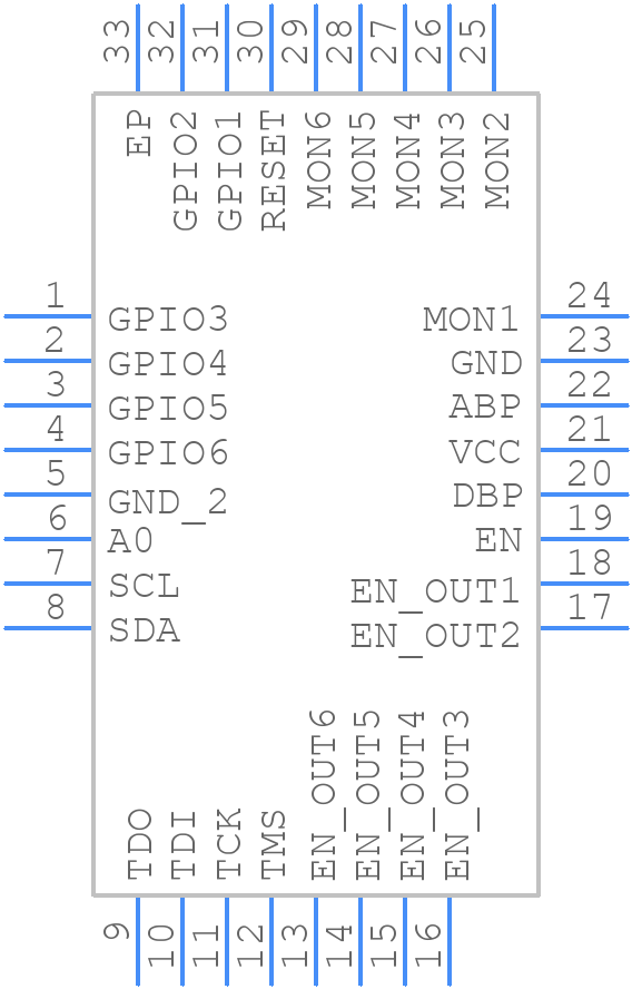 MAX16067ETJ+ - Analog Devices - PCB symbol
