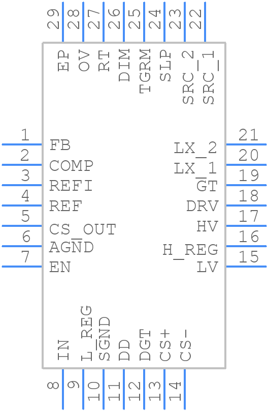 MAX16812ATI/V+ - Analog Devices - PCB symbol