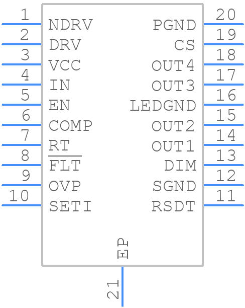 MAX16814BEUP+ - Analog Devices - PCB symbol
