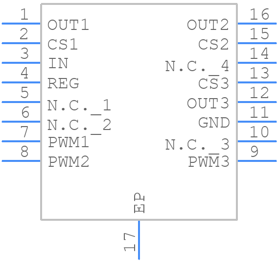 MAX16824AUE/V+ - Analog Devices - PCB symbol