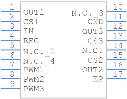 MAX16824AUE/V+T - Analog Devices - PCB symbol