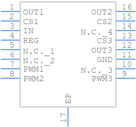 MAX16824AUE/V+T - Analog Devices - PCB symbol