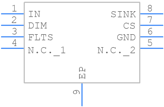 MAX16839ASA+ - Analog Devices - PCB symbol