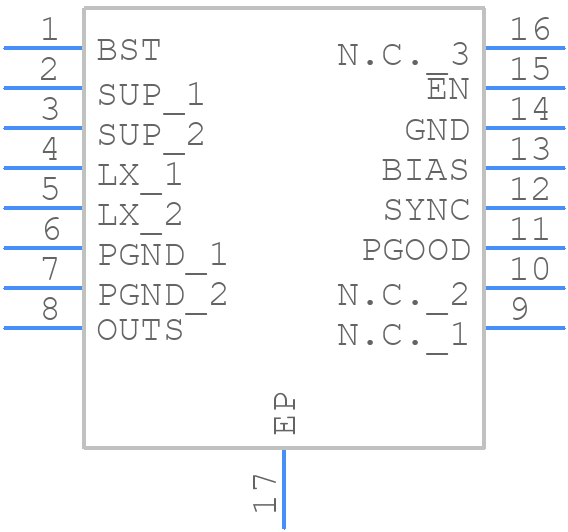 MAX16903RAUE50/V+ - Analog Devices - PCB symbol