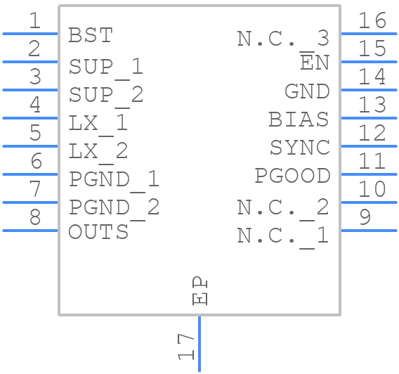 MAX16904SAUE33/V+T - Analog Devices - PCB symbol