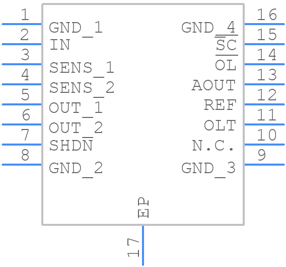MAX16913GEE/V+T - Analog Devices - PCB symbol