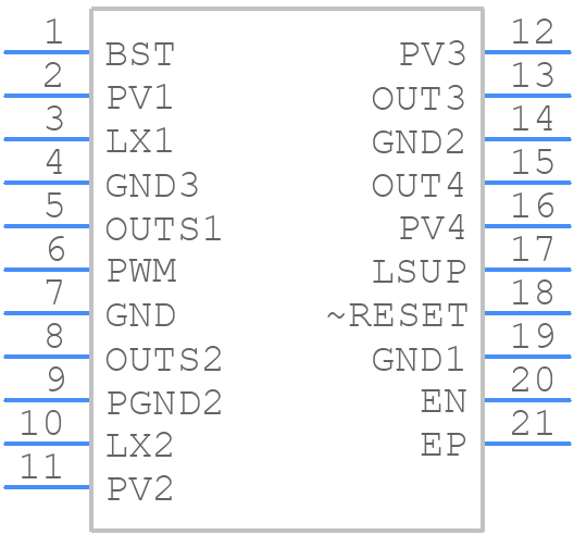 MAX16922ATPD/V+T - Analog Devices - PCB symbol