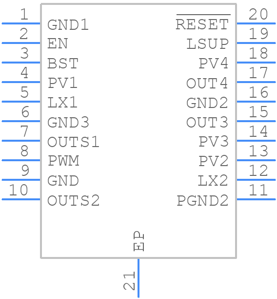 MAX16922AUPC/V+ - Analog Devices - PCB symbol