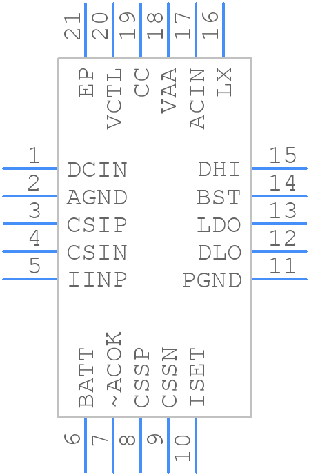 MAX17006BETP+T - Analog Devices - PCB symbol