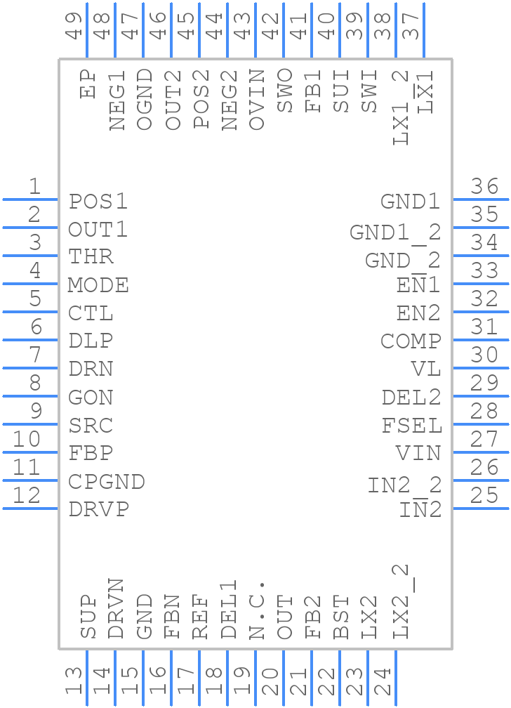 MAX17014AETM+T - Analog Devices - PCB symbol