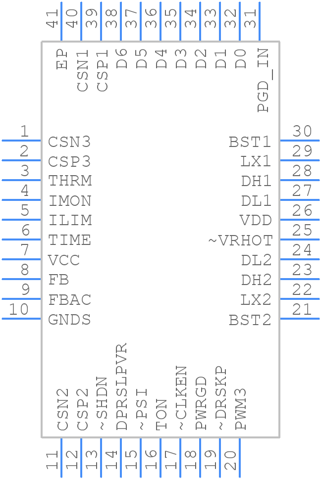 MAX17030GTL+ - Analog Devices - PCB symbol