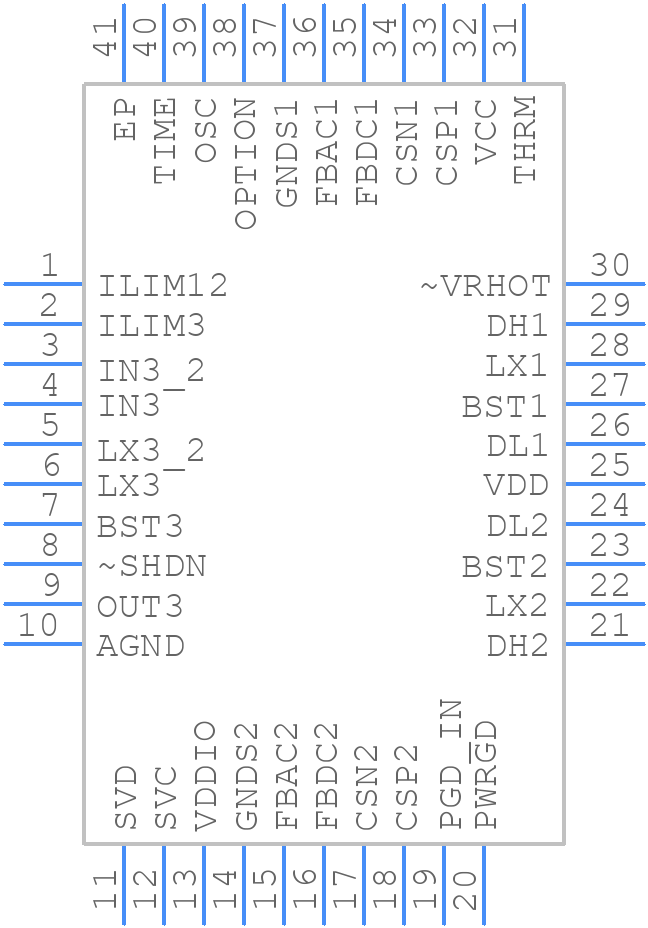 MAX17080GTL+ - Analog Devices - PCB symbol